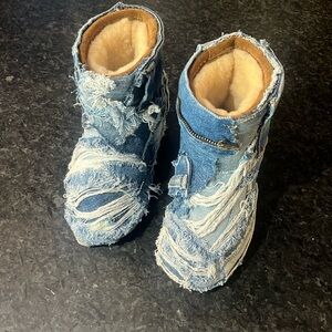 NWOT Kids BearPaw Denim Boots
